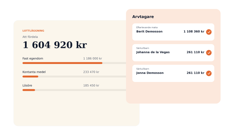 Smidig beräkning och sammanställning av bodelning och arvskifte för jurister